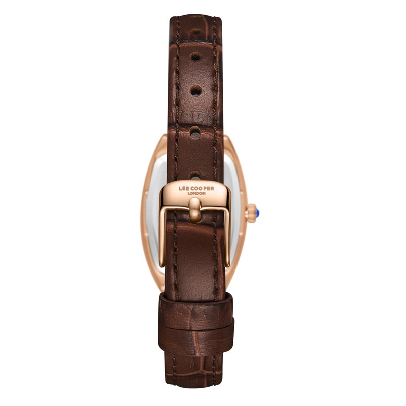 Lee Cooper Women's LEATHER Analog Watch LC08315.462 - 23X31 mm - Image 3
